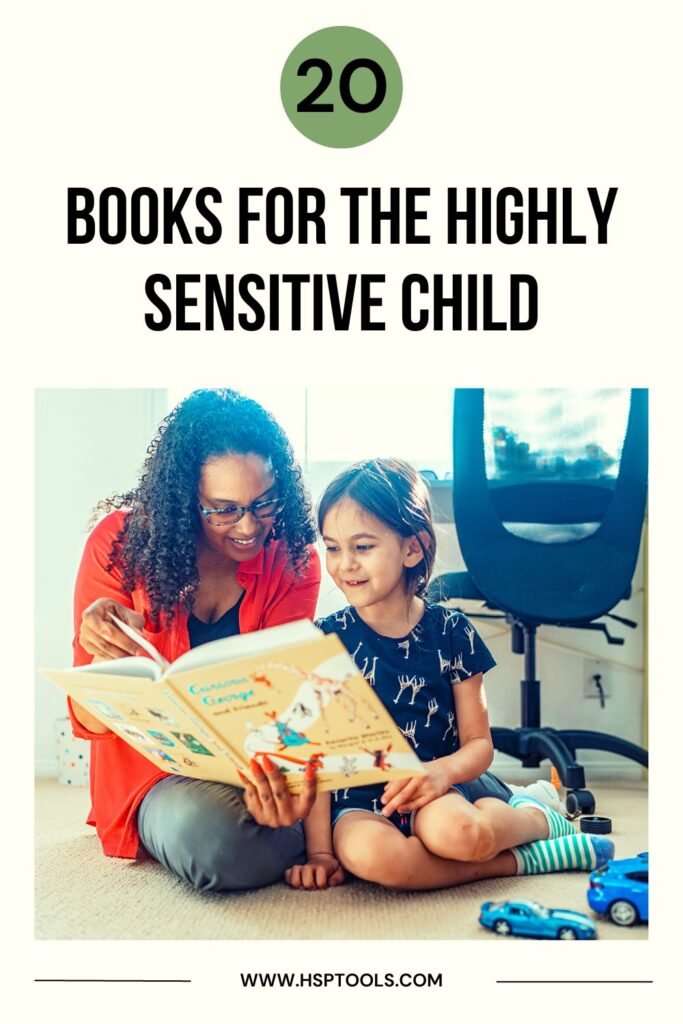 Pinterest Image for Best Books for the Highly Sensitive Child on HSP Tools