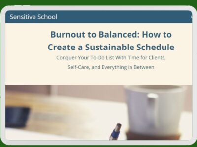 Burnout to Balanced Course for Sensitive Therapists