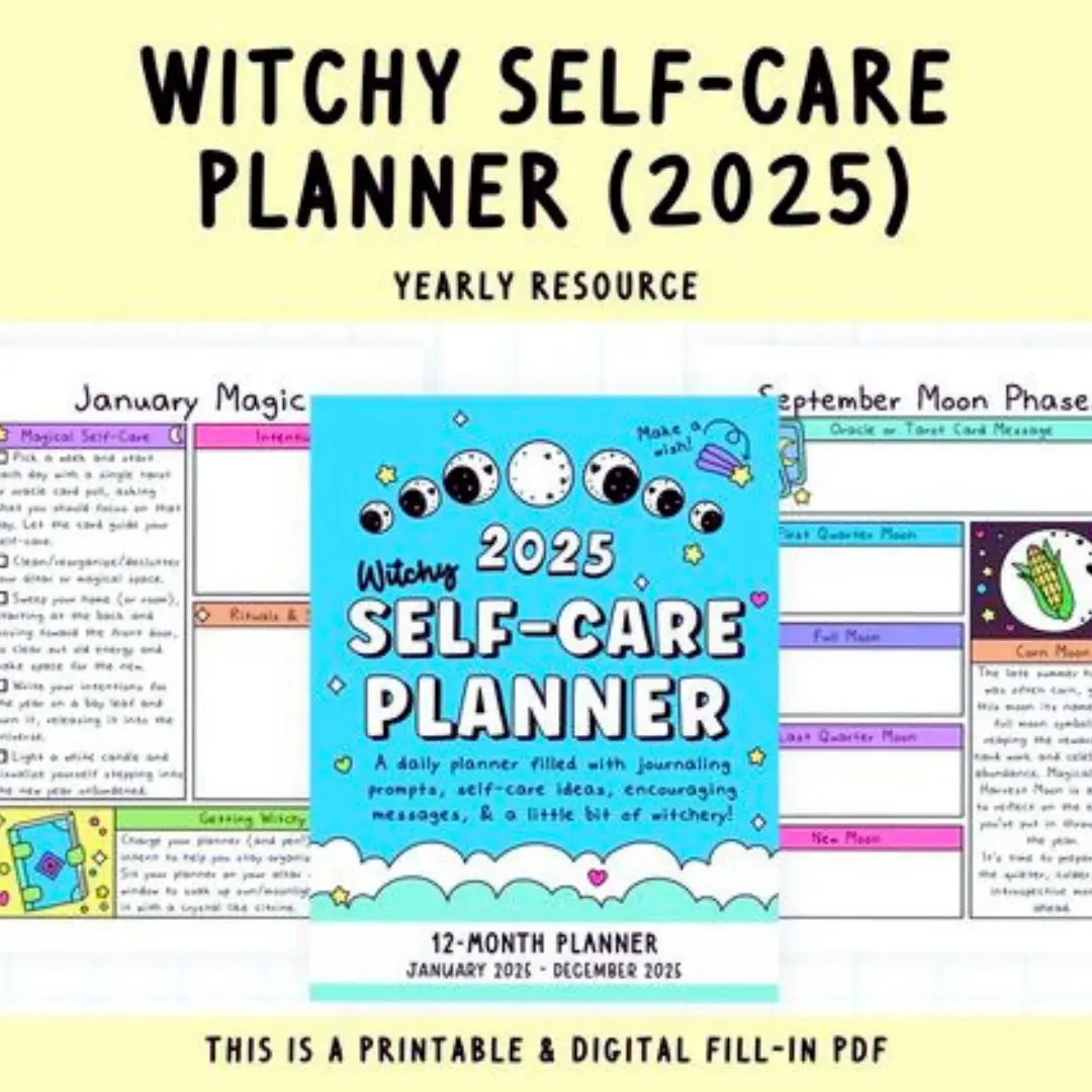 Get the 2025 Witchy Self-Care Planner by Self-Love Rainbow