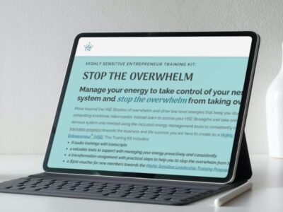 Stop the Overwhelm - Training Kit for Highly Sensitive Entrepreneurs