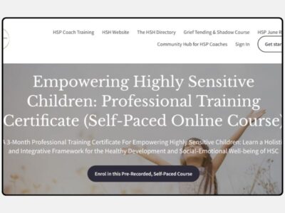 3-Month Professional Training Certificate for Empowering Highly Sensitive Children