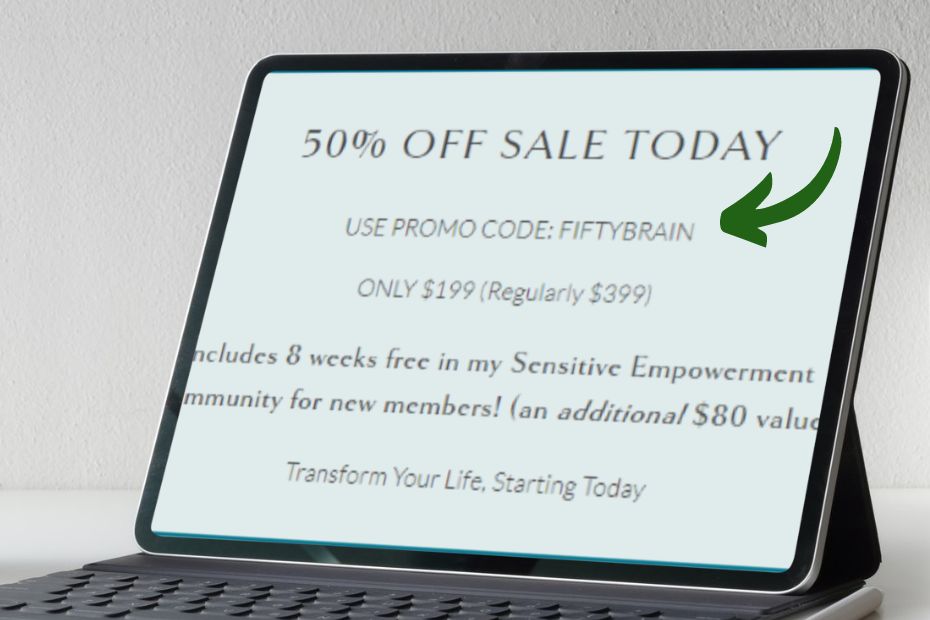 Screenshot for 50% offer on The Brain training course for HSPs