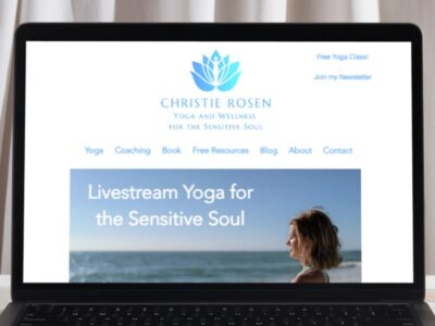 Livestream Yoga Classes for the Sensitive Soul - Every Tuesday by Christie Rosen