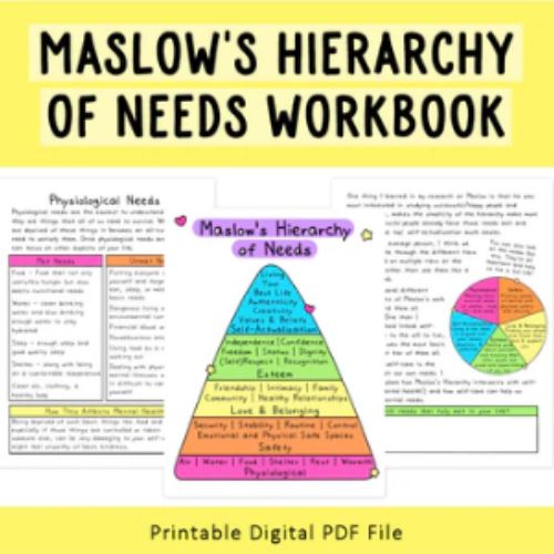 Screenshot for Maslow's Hierarchy of Needs Workbook by Self-Love Rainbow