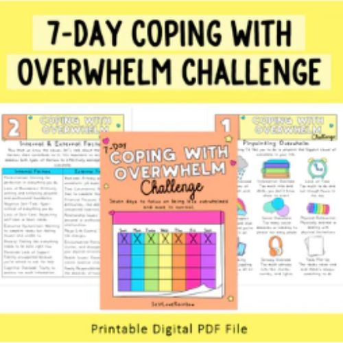 7-Day Overwhelm Challenge - for Mental Health Resources by Self-Love Rainbow