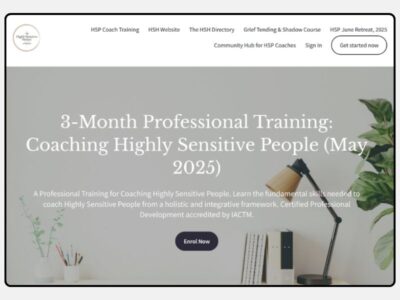 Highly Sensitive Person Coaching Course - a 3-Month Professional Training Program by Jules De Vitto