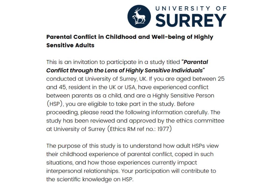 Participate in HSP Research