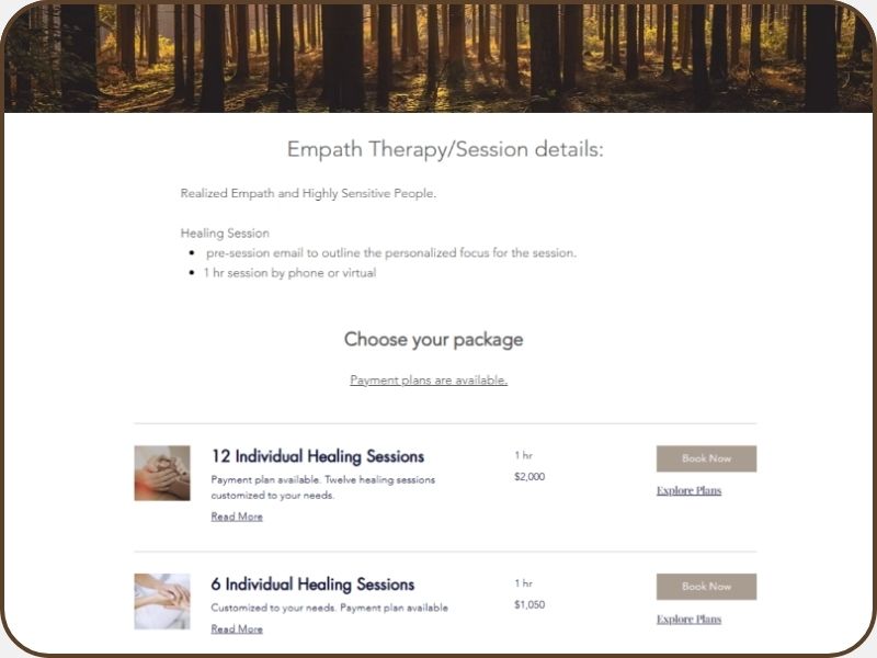 Individual Healing Sessions for Empaths and Highly Sensitive People